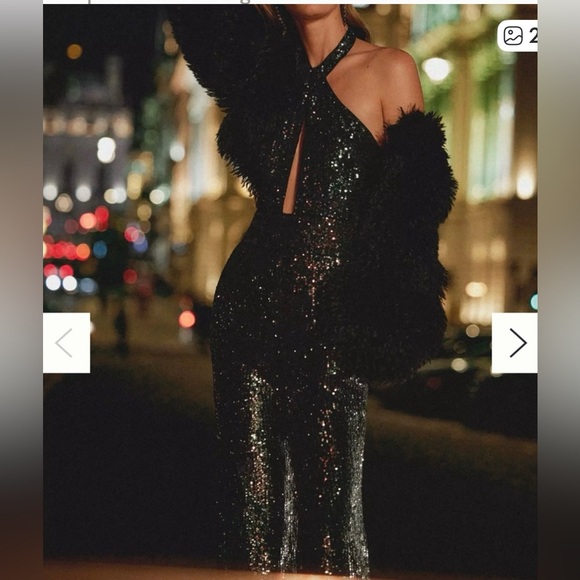 Anthropologie Pants - Anthropologie Black Sequin jumpsuit